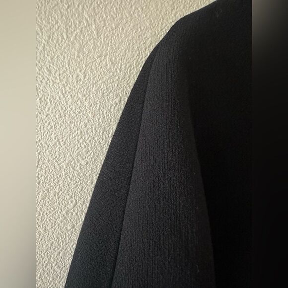 J Crew Black Double Cloth Cocoon Patch Pocket Peacoat Wool Blend Coat Size 8 - Picture 12 of 12